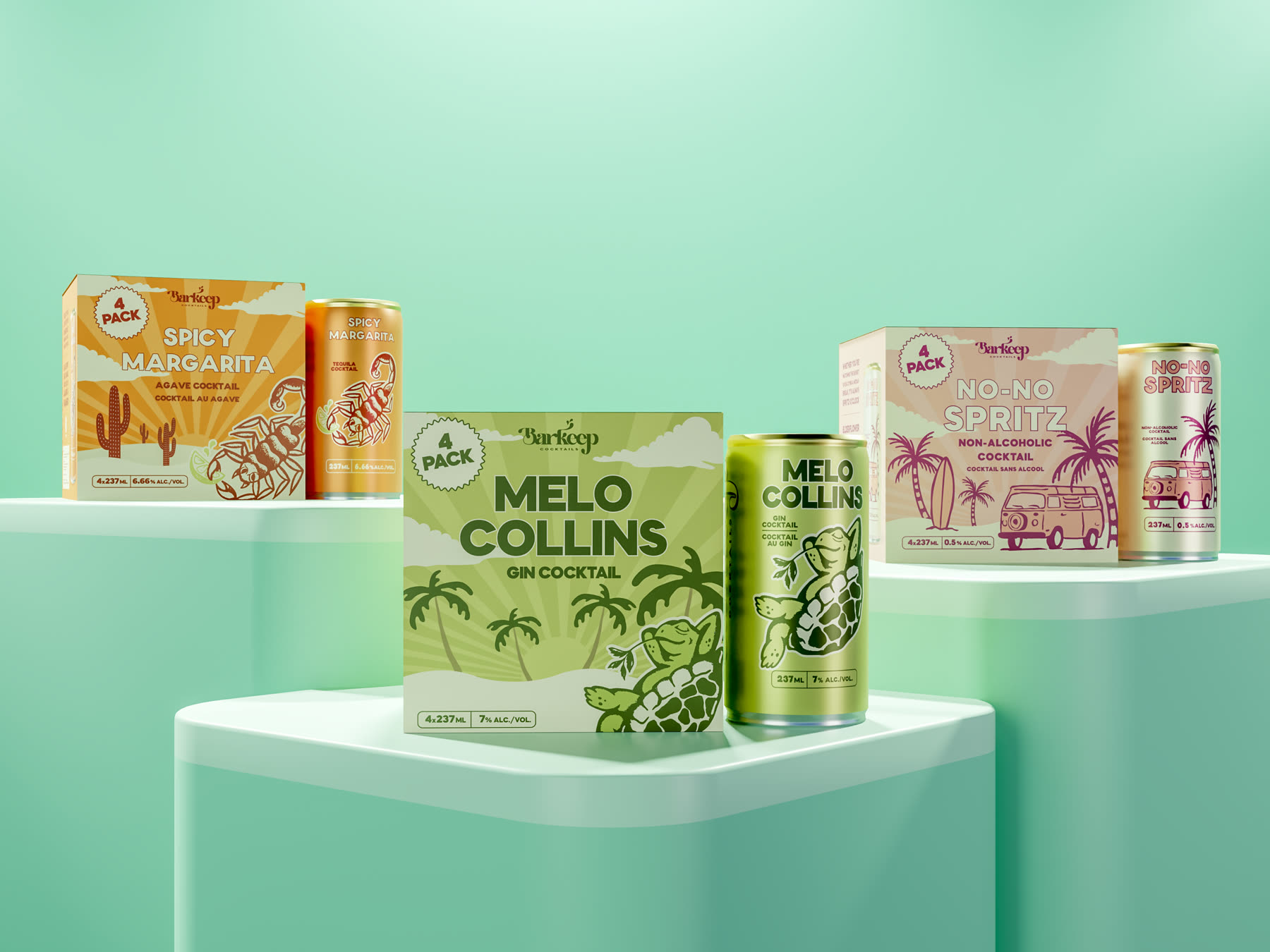 Barkeep canned cocktail range