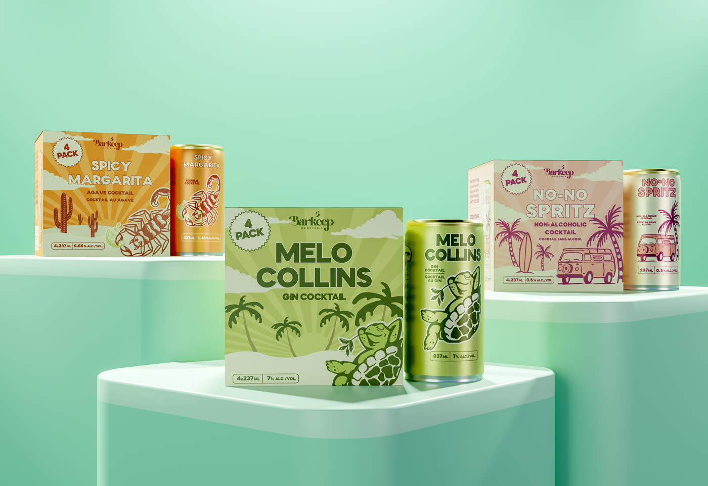Barkeep canned cocktail packaging