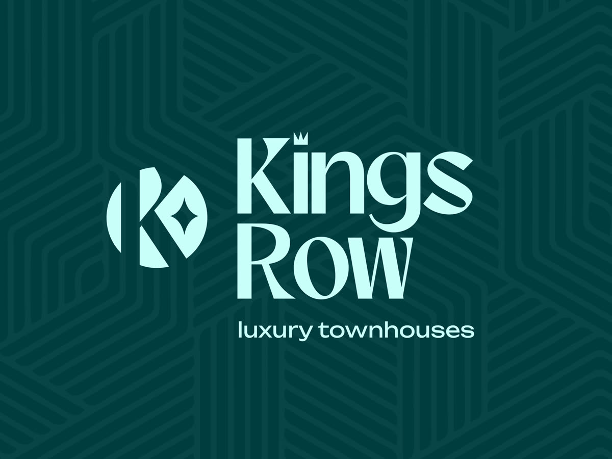 Kings Row logo and wordmark on the brand pattern